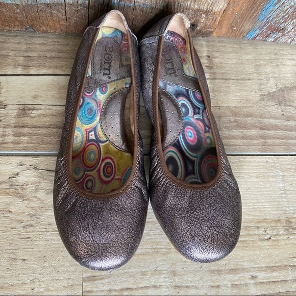 Born Metallic Leather Ballet Flat - Picture 2 of 8
